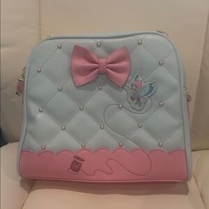 Loungefly Pink and Blue Quilted Crossbody Bag